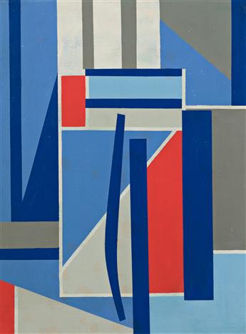 CARL HOLTY (1900 - 1973, AMERICAN) Blue Progression.